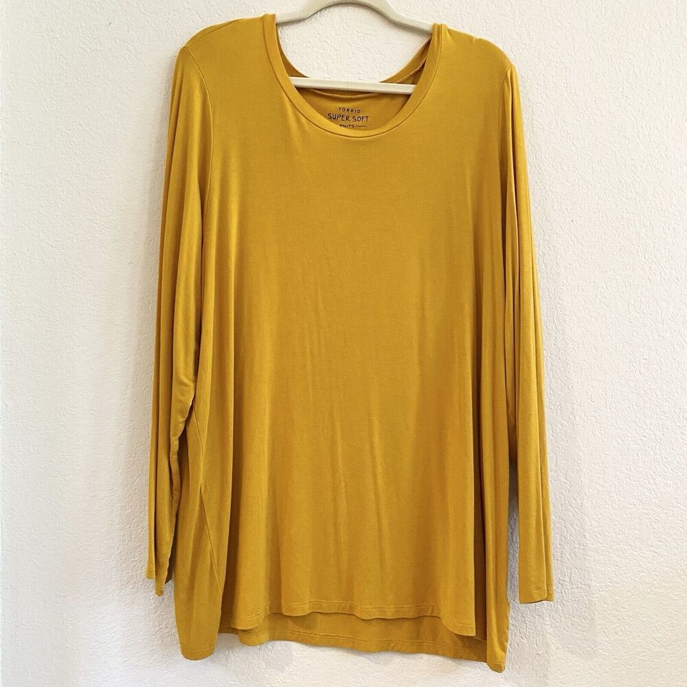 Torrid Mustard Long Sleeve Tee